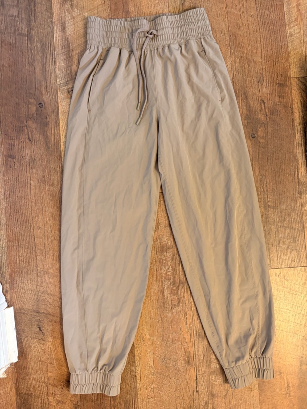 Abercrombie & Fitch Tan Drawstring Track Joggers